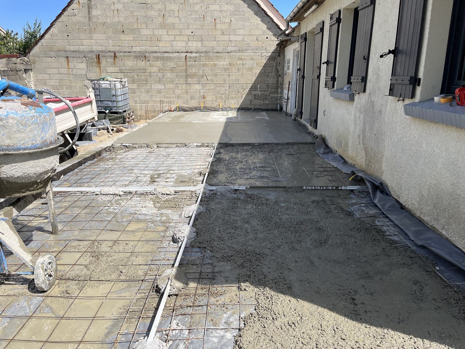 Coulage d'une dalle béton
